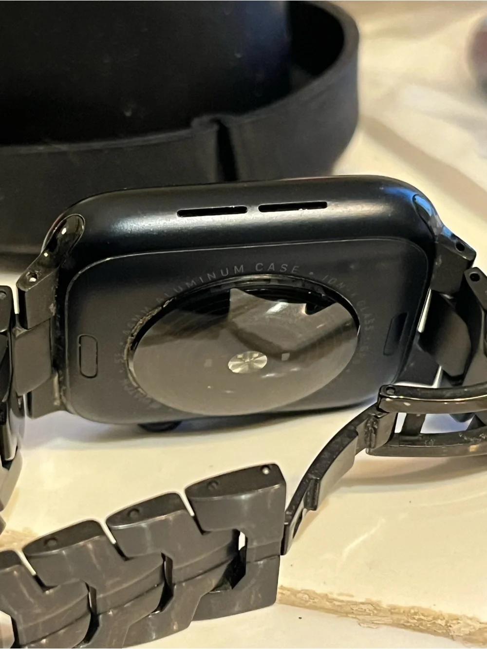 Apple Watch SE 44MM Aluminum Case, Ion X glass, GPS, LTE, WR-50m, Charging Case+